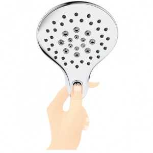 3F588 Three Function Modern ABS high pressure  Chromed Short handle  shower head with switch for bathroom